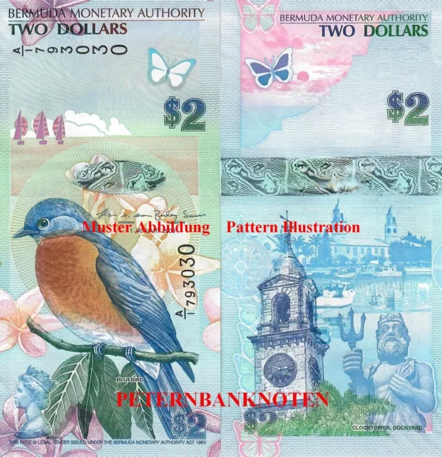 BERMUDA 2 Dollars 2009 UNC P 57B A1 HYBRID 6795 # Cash Out Fresh..