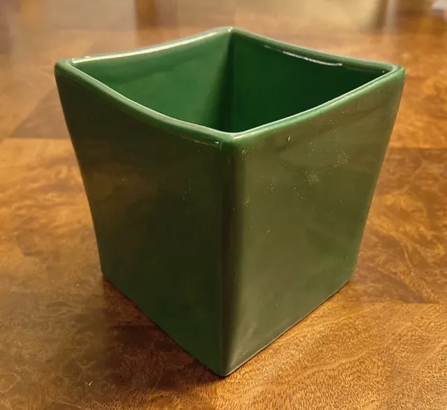 Vintage Haeger Pottery Kelly Green Mid-Century Planter 3716 USA, 4” - Excellent