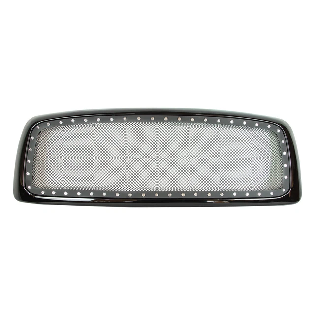 For 2002 -2005 Dodge Ram 1500 2500 3500 Front Hood Bumper Grille Gloss Black