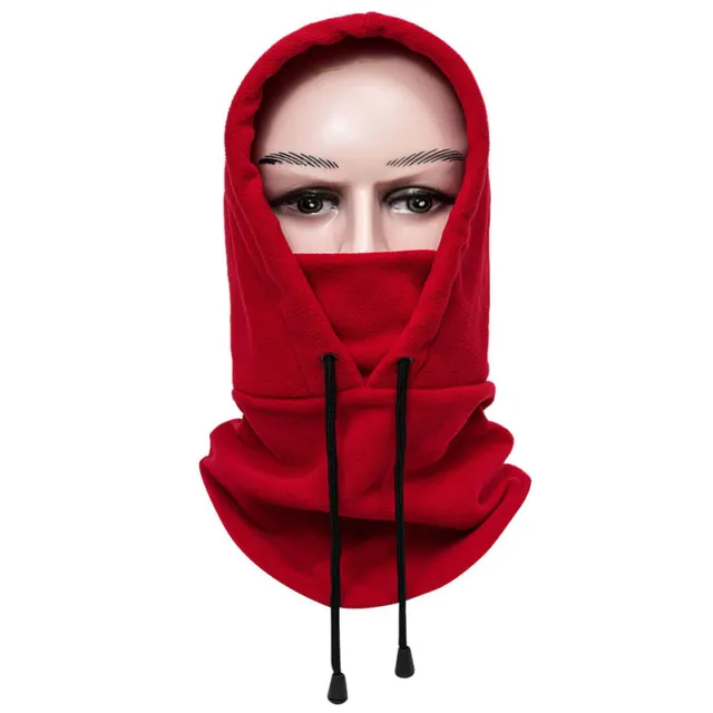 Winter Warm Cap Warmer Windproof Thermal Fleece Hooded Hat For Face Mask