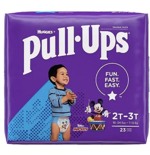 Huggies Pull Ups Boys Training Pants Size 2T-3T, 16-34 Lbs 23 Ct
