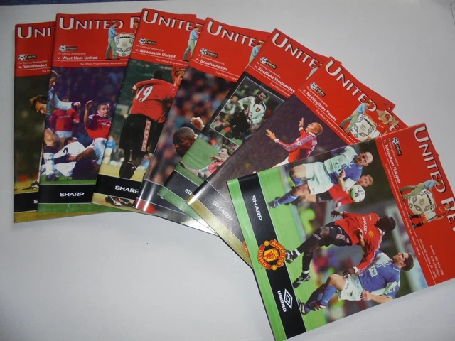 1998/99 Manchester United Home Programmes -Choose From List (1999) Treble Season