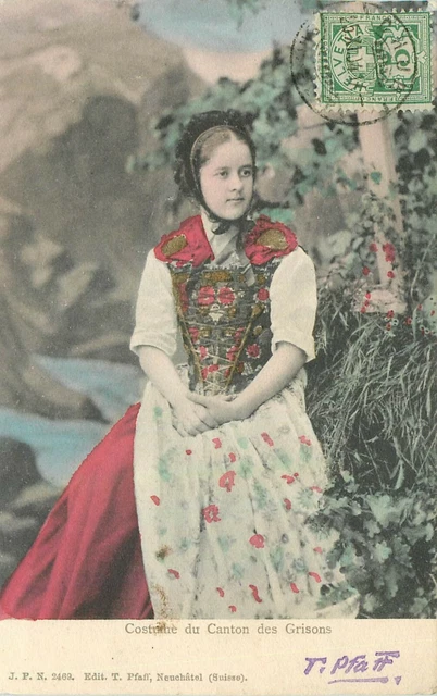 SUISSE COSTUME DU Canton Des Grisons EUR 1,00 PicClick FR