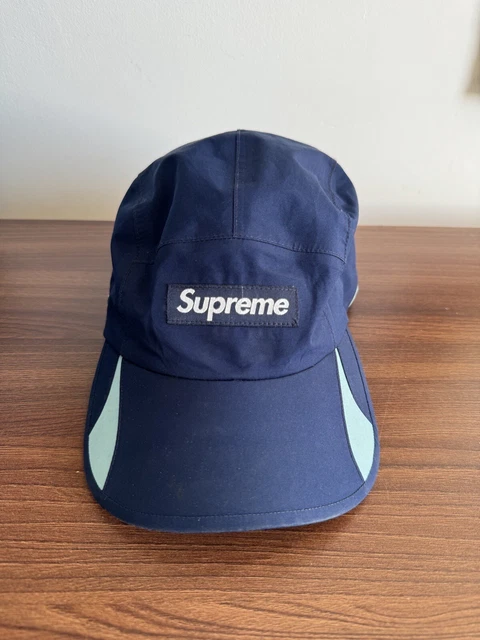 NEW SUPREME GORE Tex 5 Panel Camp Cap Hat Navy Box Logo