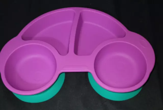 100% Food Grade Silicone Car Shape Suction Non Slip Toddler Plate