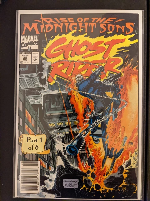 GHOST RIDER #28 1992 1st App LILITH  MIDNIGHT SONS NEWSSTAND VARIANT MARVEL