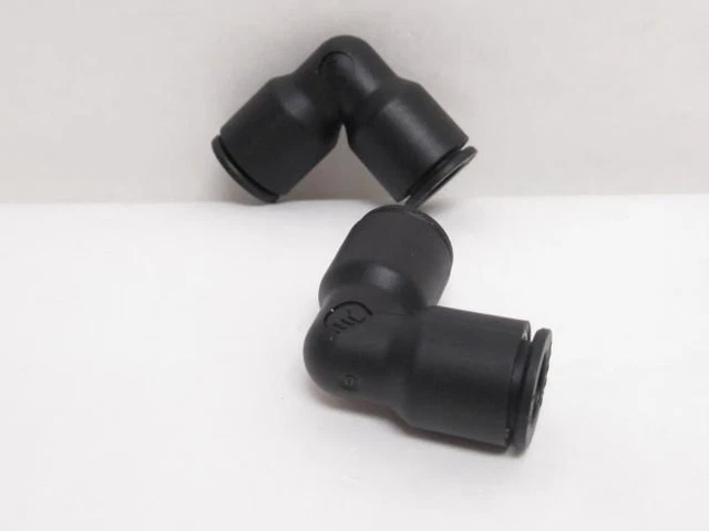 192229 New-No Box; Legris 3102 60 00 Lot-2 Plastic Air Elbows; 3/8" PTC