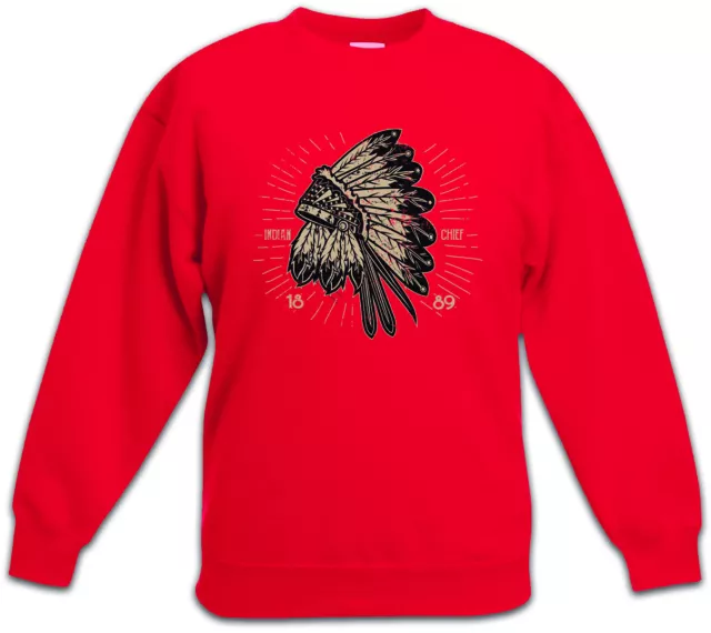 Indian Chief Hat Kids Boys Pullover Feathers Native American Axe Tomahawk