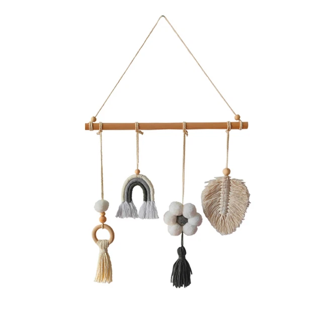 Woven Wall Decor Non-fading Aesthetic Boho Style Macrame Wall Hanging Portable