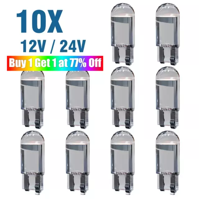 10* T10 501 LED Car Side Light White Bulbs Error Free Canbus Xenon W5w Sidelight