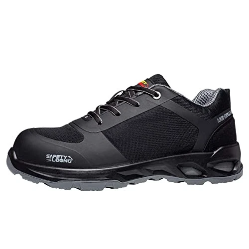 SAFETY LOONG BLACK Work Shoes for Men Slip Resistant Composite Work Toe ...