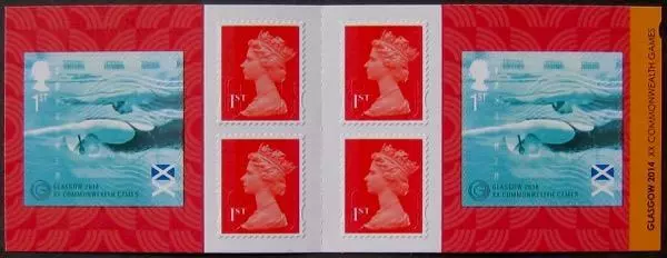 QEII 2014 Comm. games 6 x 1st booklet, very fine. Sg.PM43