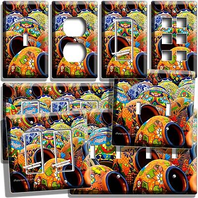 Mexican Talavera Pots Vases Lightswitch Outlet Wall Plate Southwestern Art Decor