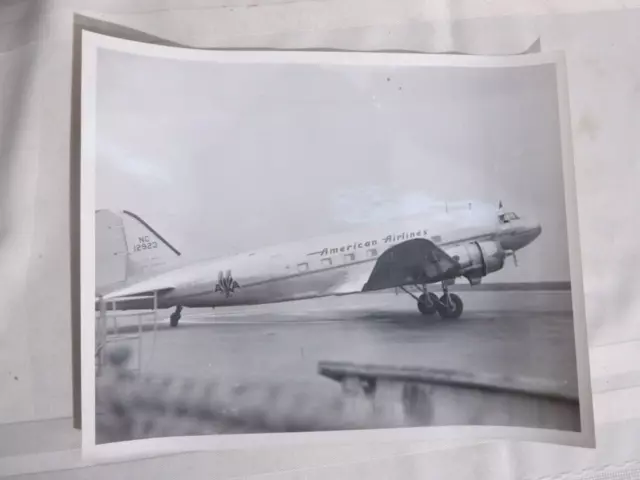 Fotografía de avión American Airlines correo aéreo de EE. UU. blanco y negro 8 x 10