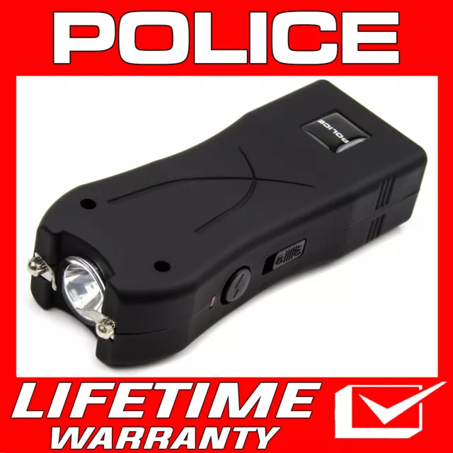 POLICE Stun Gun 398 550 BV Mini Rechargeable LED Flashlight Black