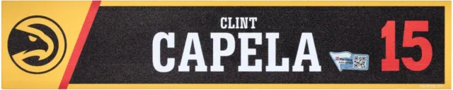 Clint Capela Atlanta Hawks Player-Issued #15 Black Nameplate from