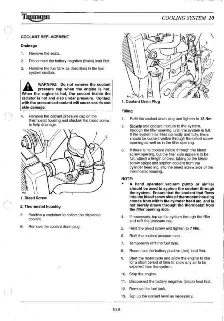 1998-2001 Triumph Tiger 855i 900 Triple Workshop Repair Service Manual PDF on CD 3