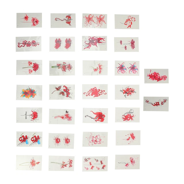 Pegatinas de tatuaje de flores pegatinas de patinaje pegatinas de transferencia de cuadernos