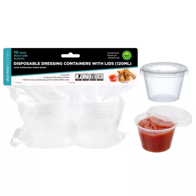 120ML Plastic Dressing Dipping Sauce Disposable Small Container Cups with Lids