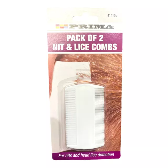 2 Flea Fine Tooth Comb Head Lice Pet Cat Dog Flee Nit Eggs Brush Remove Kids