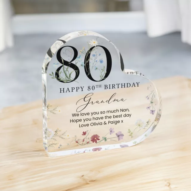 Personalised Happy 80th Birthday Gift Plaque, Birthday Gift For Nan