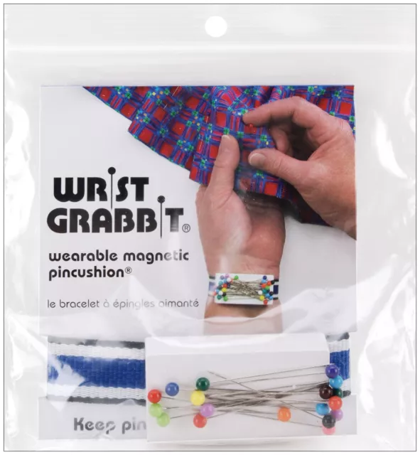 Wrist Grabbit Magnetic Pincushion-W/20 Pins, WG