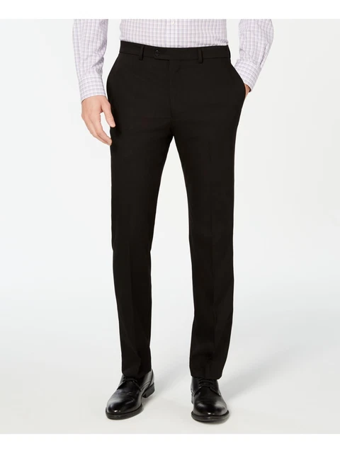 VINCE CAMUTO Mens Black Slim Fit Stretch Pants 32W/ 32L