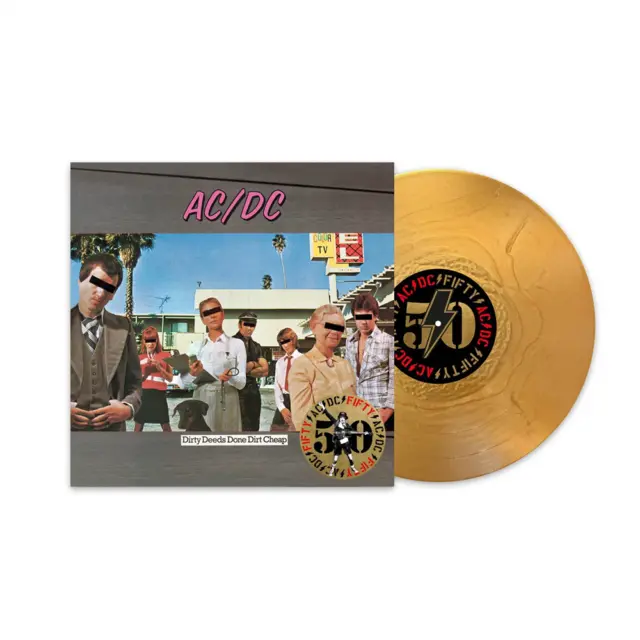 AC/DC Dirty Deeds Done Dirt Cheap 50 Anniv Limited Gold Vinyl 12" Album