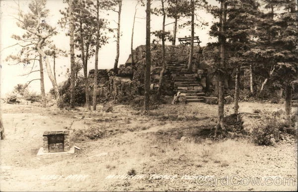1944 RPPC Mohawk,MI Esrey Park Keweenaw County Michigan The L. L. Cook Company
