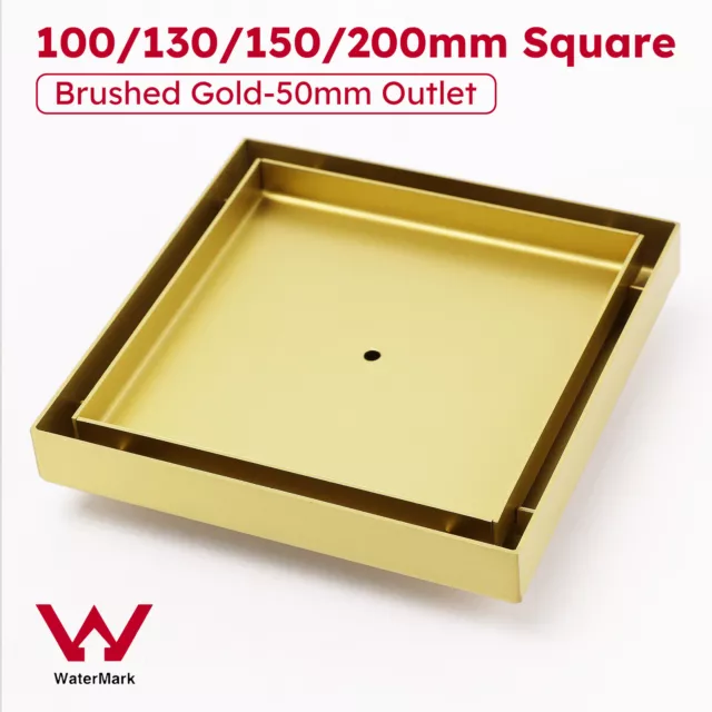 Small Smart Square Tile Insert 50 80mm Waste Outlet Floor Drain Shower Grate