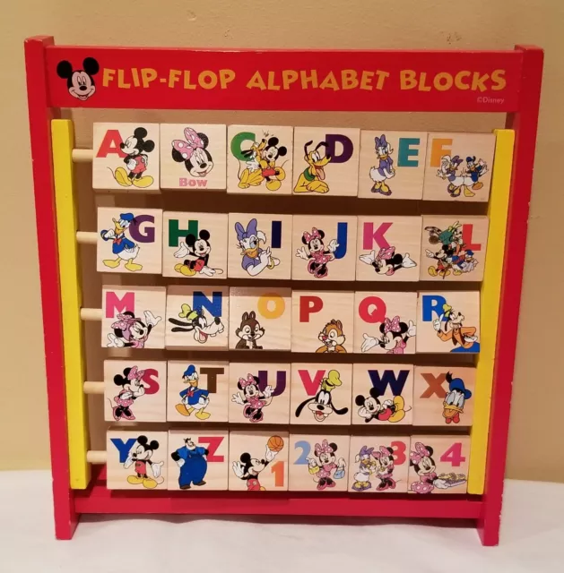 MICKEY MOUSE CLUBHOUSE FlipFlop Alphabet Blocks Tiles Educational Toy