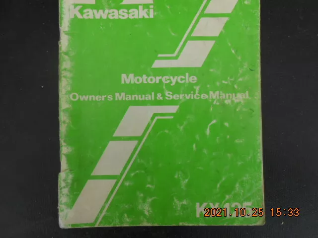 kawasaki  kx125 . kx 125 . service manual .manuel d'atelier