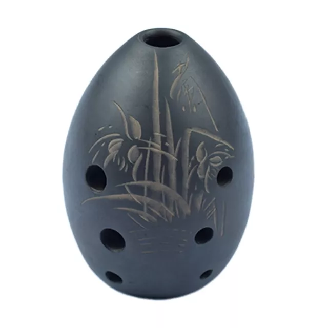 Instrument de musique traditionnel chinois Ocarina noir fabriqué à la main cad