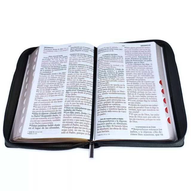 Biblia León con Cierre Letra Gigante Manual 14 puntos RV1960 negro con indice 2