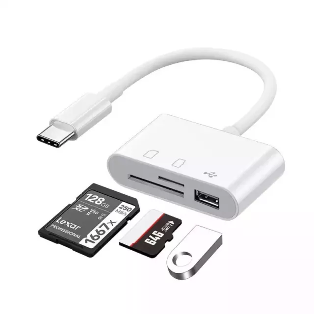 Adaptateur de Type C TF CF SD lecteur de carte mémoire OTG graveur Compact Flash