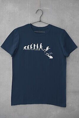 EVOLUTION OF SCUBA DIVING T Shirt Gift For Diver Darwin Ape To Man Evo Design