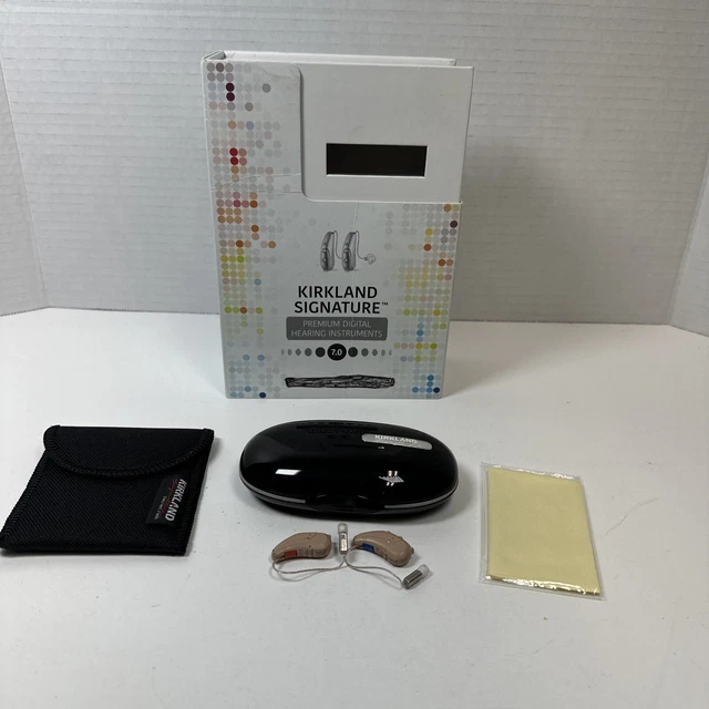 KIRKLAND SIGNATURE PREMIUM Digital Hearing Aids 7.0 W/ Case & Box 299.