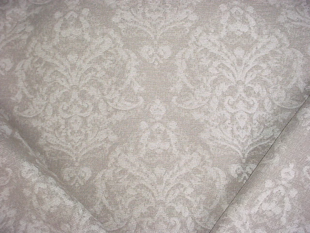 12-3/8Y Kravet Lee Jofa Sandstone Ecru Floral Linen Damask Upholstery Fabric