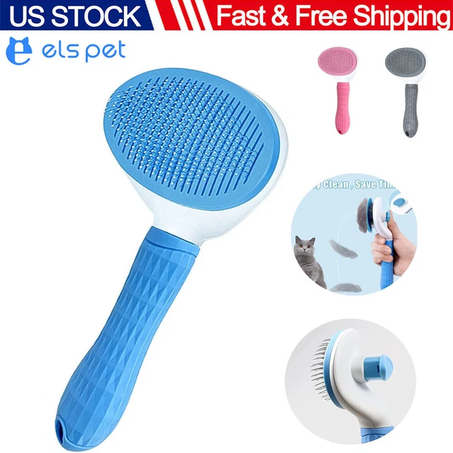 Pet Hair Remover Dog Cat Comb Grooming Massage Deshedding Self Cleaning Brush