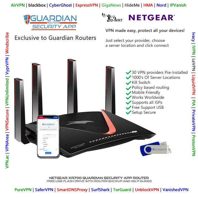 Netgear XR700 Guardian App VPN Router Surfshark Nord Ivacy PIA Purchase Options