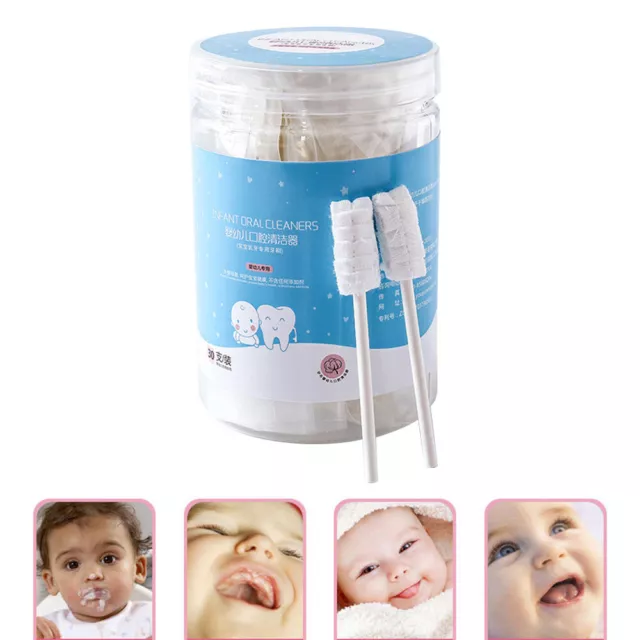 Baby Tongue Cleaner Disposable Gauze Toothbrush Paper Rod Infants Oral-Cleaning