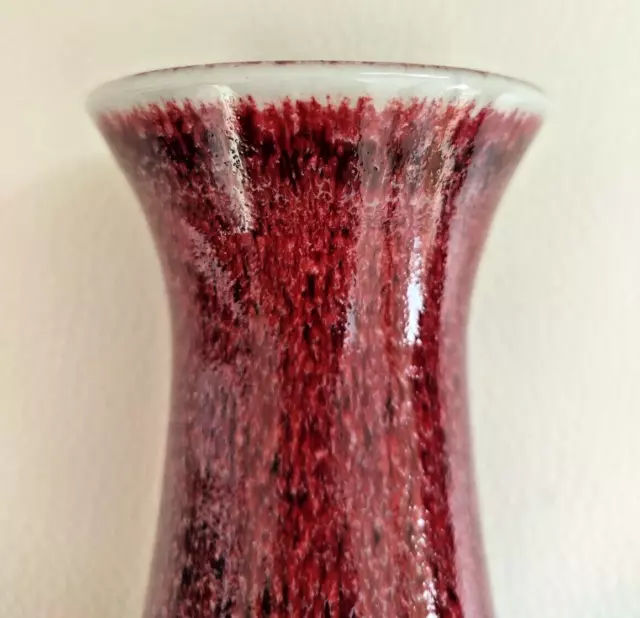 Cobridge Stoneware Vase. Oxblood.  22 cm High FREE POSTAGE 3