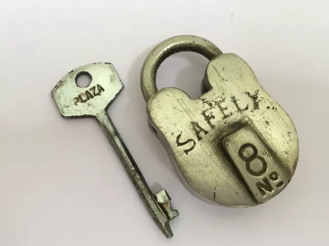 Old Vintage Lock Solid Brass Padlock Strong Safely Collectible Decoration