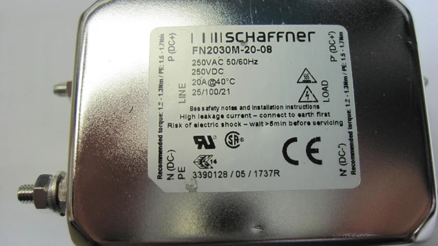 Fn2030M-20-08  Schaffner  Power Line Filter