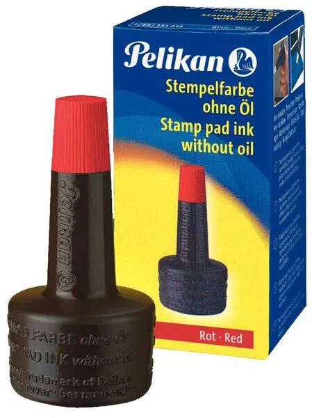 Pelikan Stempelfarbe 4K rot ohne Öl 351221 28ml schnelltrocknend NEU&OVP