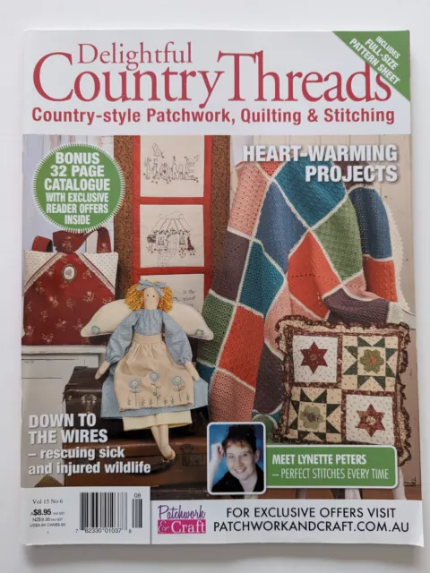 Delightful Country Threads Vol.15.6  8 Projects includes Pattern Sheet GC
