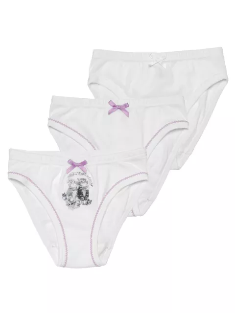 Lot de 3 Culottes Fille Côte Fine Sweety for Kids 8049 Lupin Blanc 3-12 ans