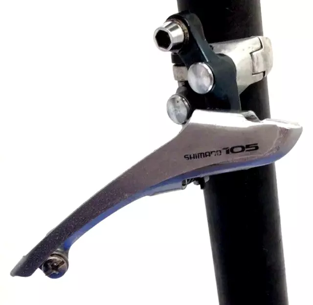 1986 road bike front derailleur Shimano 105 FD-1050 VIA Japan 28.6 mm bottom pul