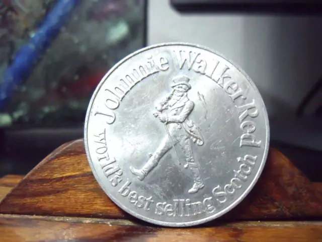 Johnnie Walker Red   1971 Houston  Oilers Football Schedule Medal/Token