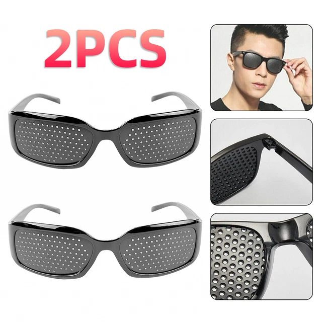 2Pack Pinhole Glasses Anti-Myopia Small Holes Vision Correction Eye Exercise